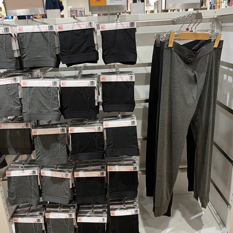 KODE Q4Y Celana Legging Pakaian Dalam Tights Heattech Reguler Cowok Uniqlo