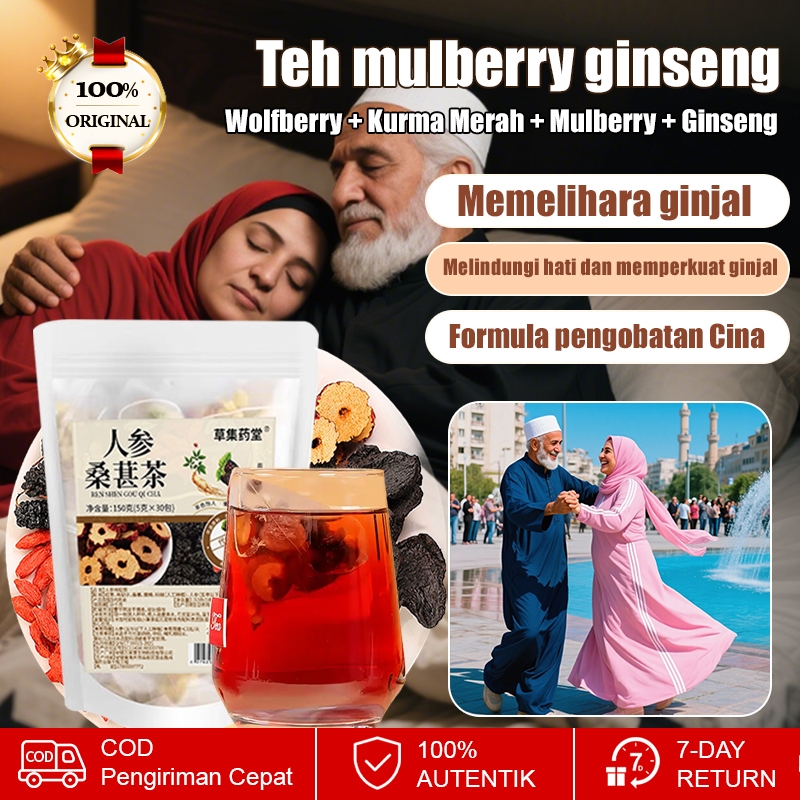 

❤️Beli 2 gratis 2❤️Teh Ginseng dan Goji (5g*30 paket) Teh Pemeliharaan Kesehatan Mulberry dan Goji Teh Pelindung Hati Setelah Bergadang Teh Herbal Alami Tiongkok Teh Sehat