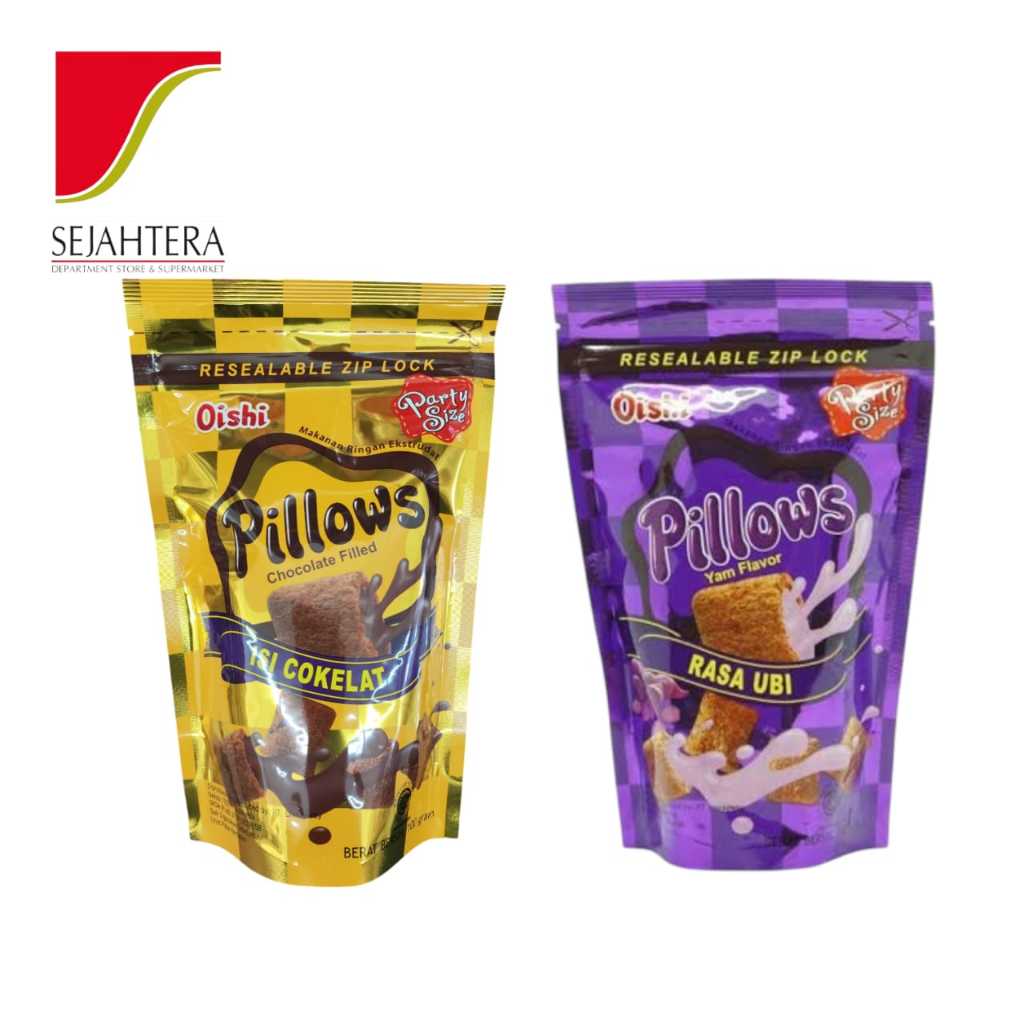 

OISHI PILLOWS COKLAT/UBI 100gr BKS