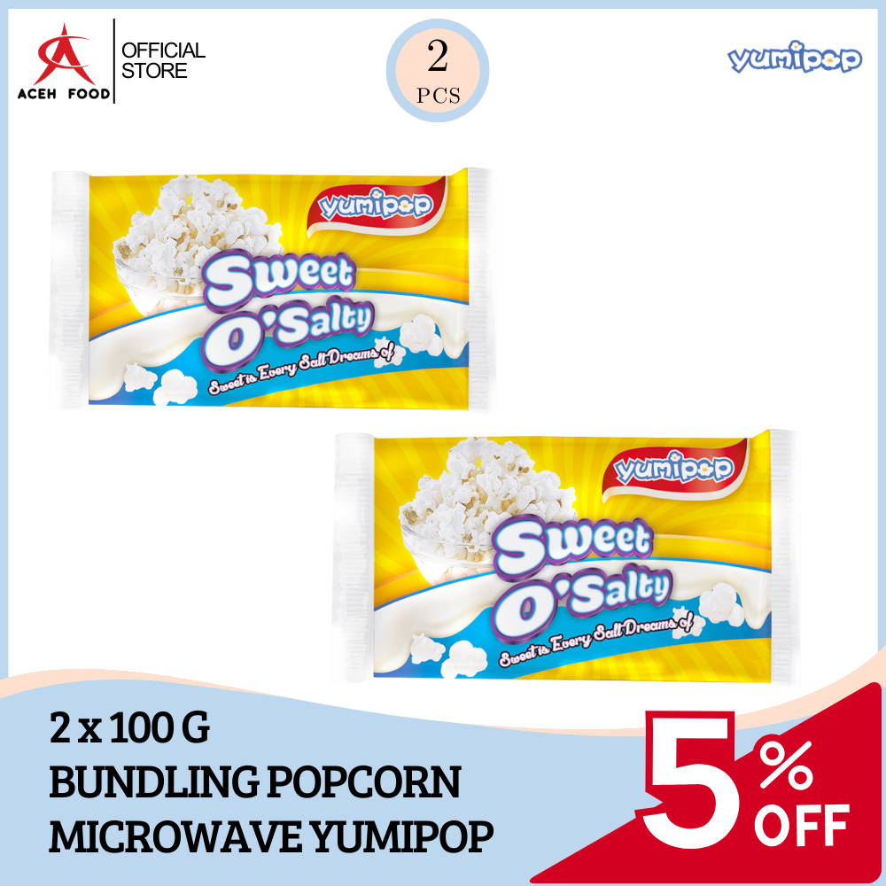 

Bundling Yumipop Popcorn Isi 2pcs - Paket Twinpack Sweet O'Salty - Snack Cemilan Jajanan Sweet O'Salty Microwave Popcorn