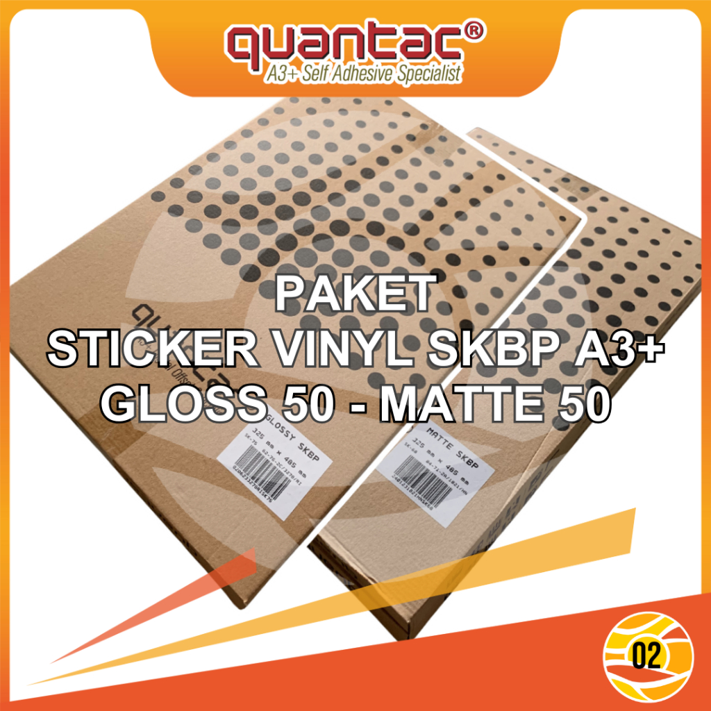 

QUANTAC SKBP Sticker Vinyl A3+ Stiker Digital Print Laser Toner Anti Air Tidak Mudah Sobek- Mix