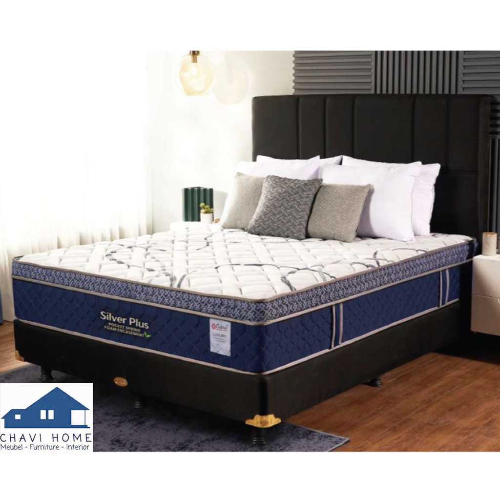 CHAVIHOME Central silver plus springbed central kasur / set