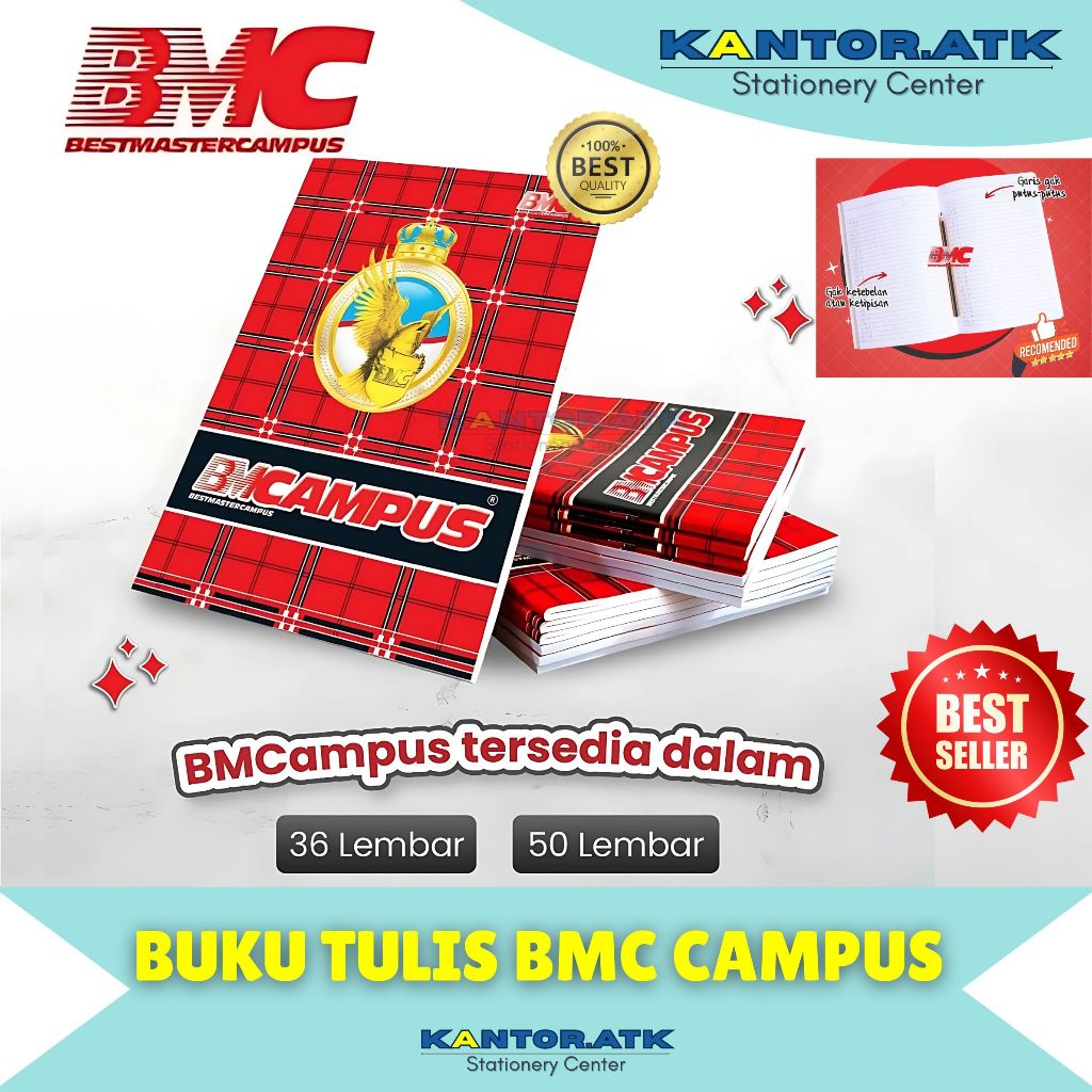 

(10Pcs) Buku Tulis Campus BMC 50Lembar / Besar Boxy Campus