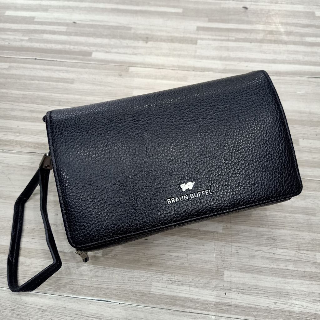 Handbag kulit Braun buffel black clutch tas tangan kulit unisex