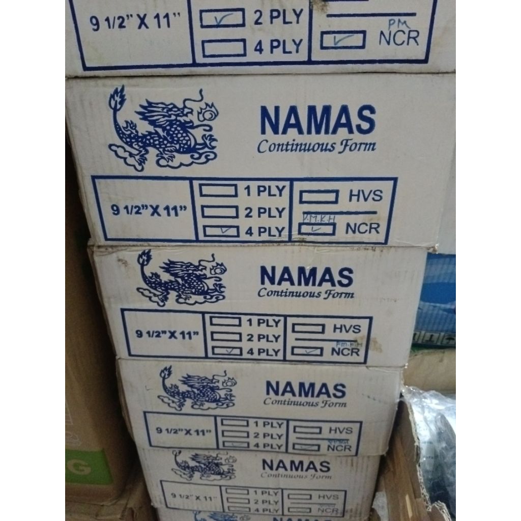 

kertas continuous form 4 ply namas 9,5 x 11 warna full
