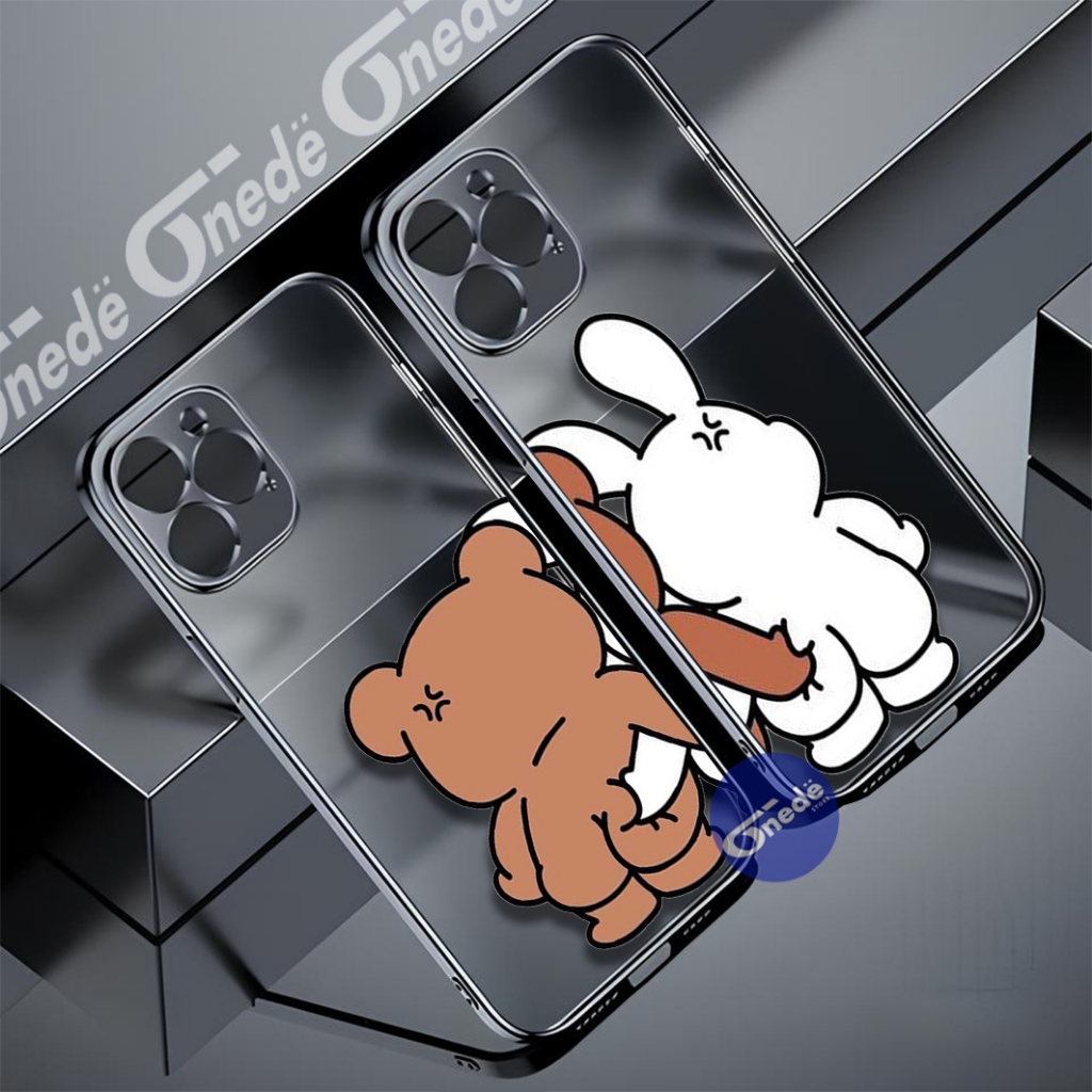 Onede Clear Softcase For Oppo A18 / A15 / A16 / A5s / A12 / A3x Case Bening Motif Couple CP002 - All