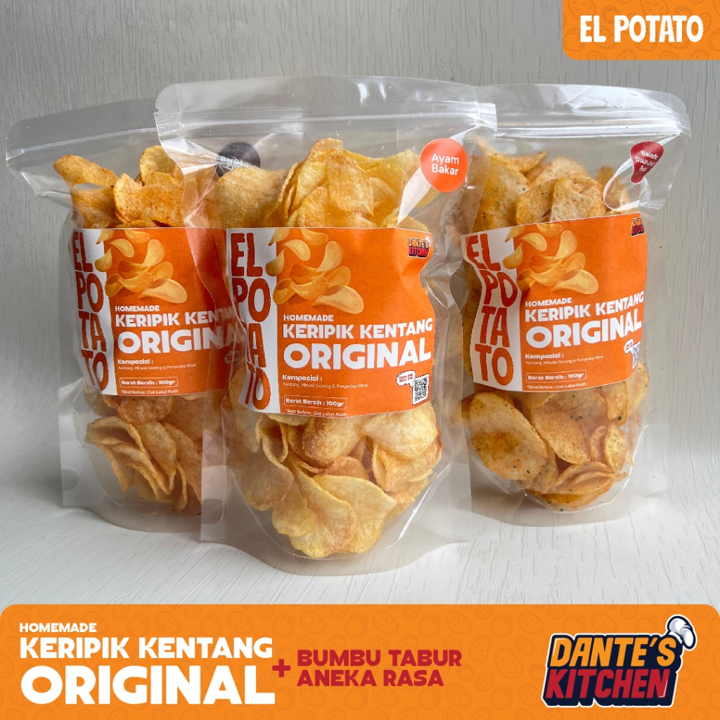 

Keripik Kentang Original +Bumbu Tabur