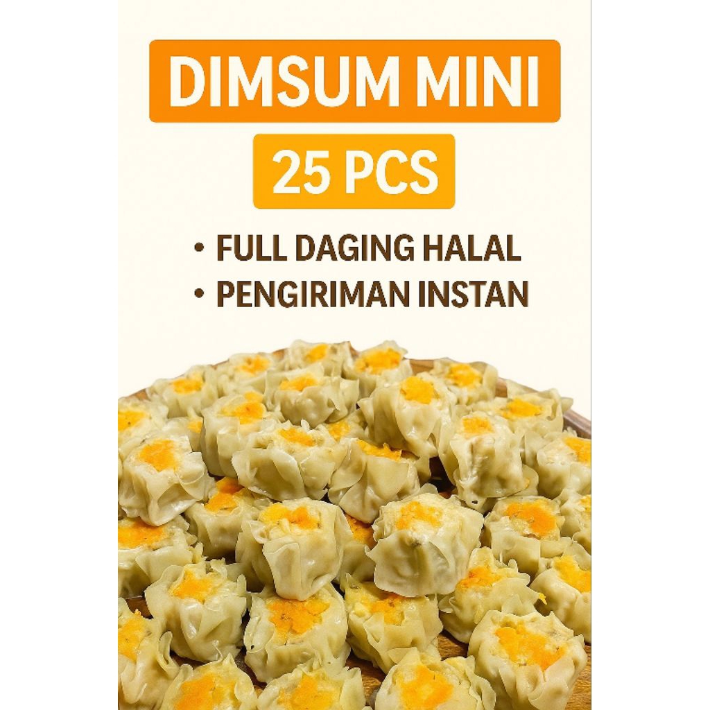 

Dimsum Mini Seribuan Mix Premium FREE SAOS 25PCS Full daging Halal