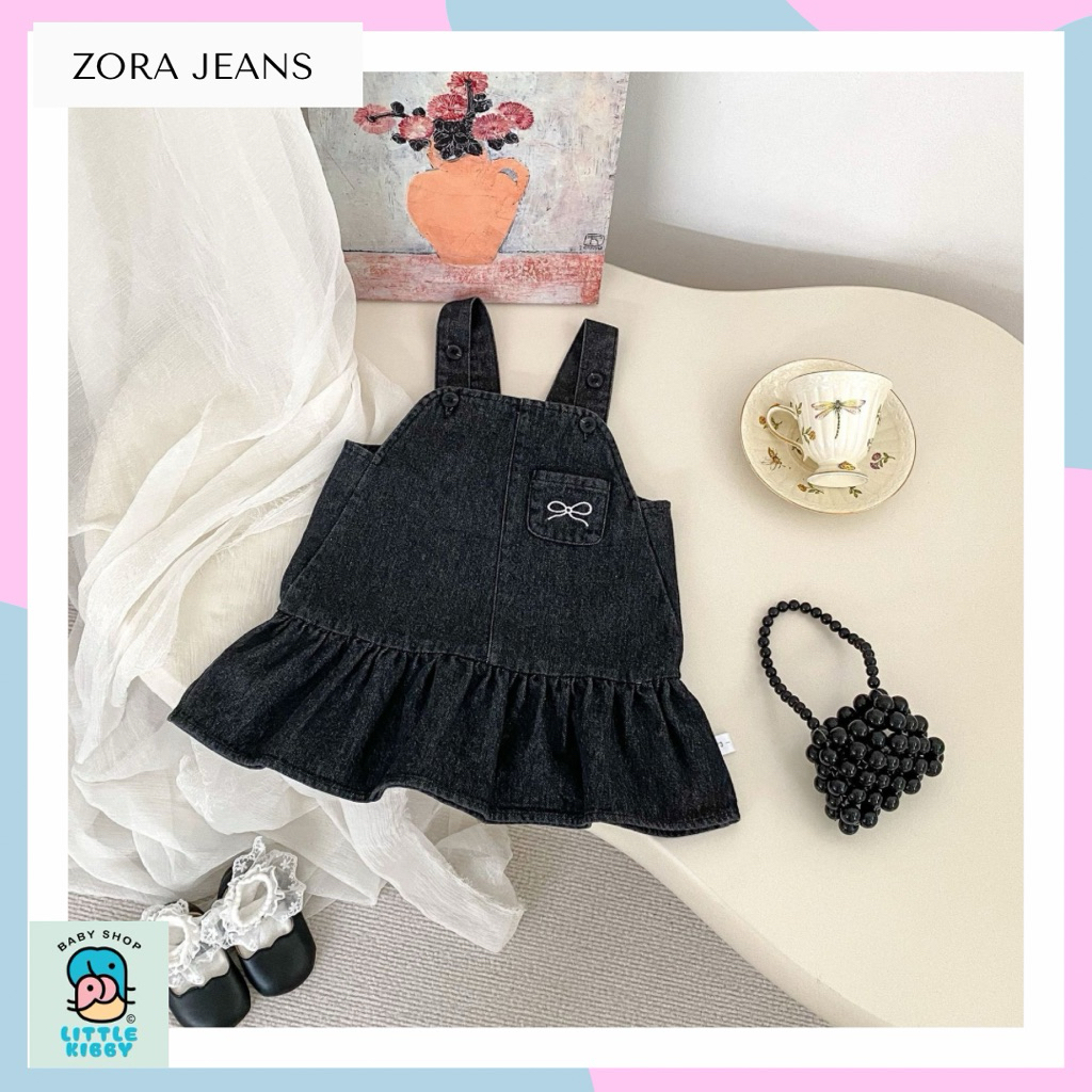LITTLE KIBBY - ZORA JEANS DRESS | DRESS BAYI | BAJU BAYI | BAJU ANAK | GAUN PESTA ANAK | GAUN PESTA 