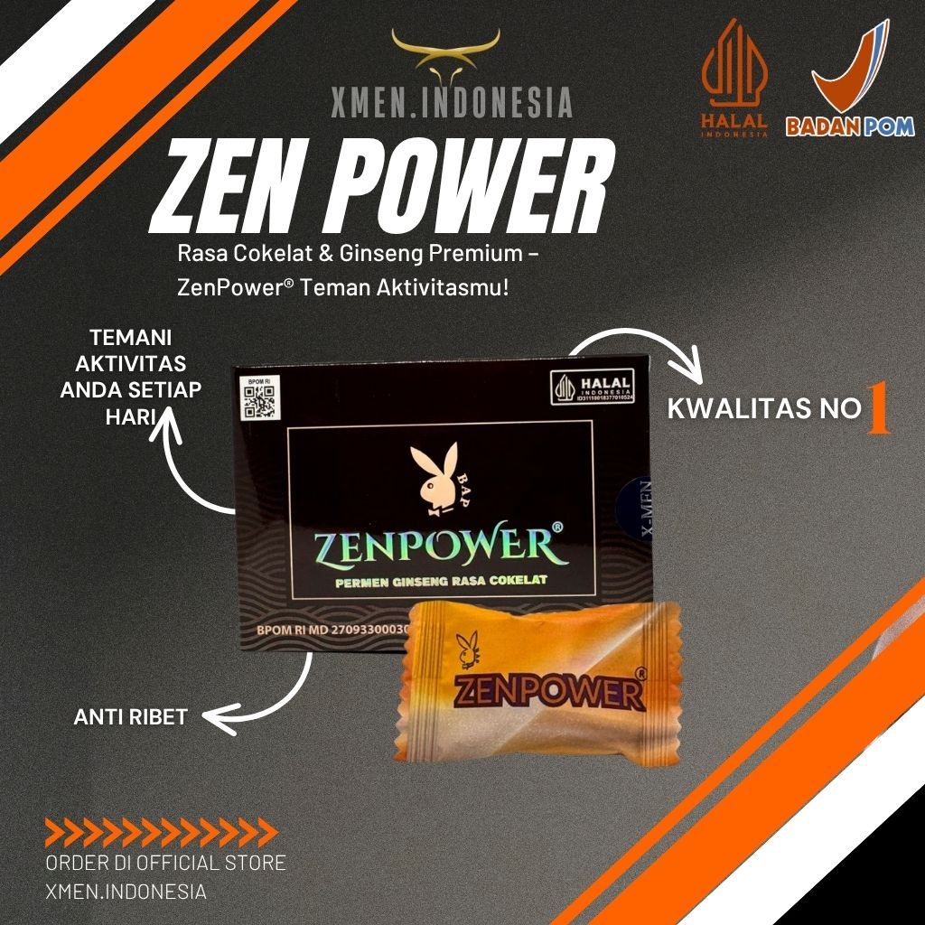 Permen Kuat ZENPOWER Ginseng (1 Box 4 Pcs) Permen Stamina Pria Tahan Lama Zenpower Original