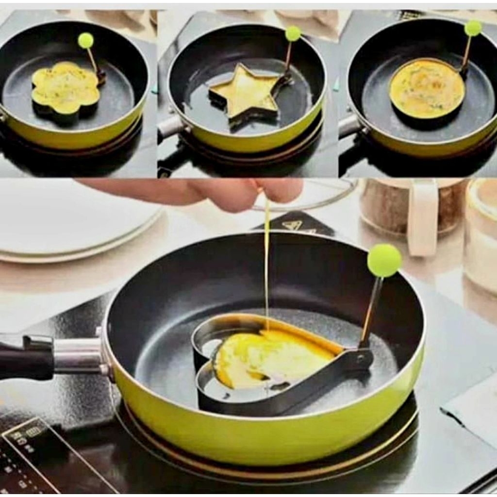 Cetakan telur mata sapi cetakan telur ceplok model bulat praktis