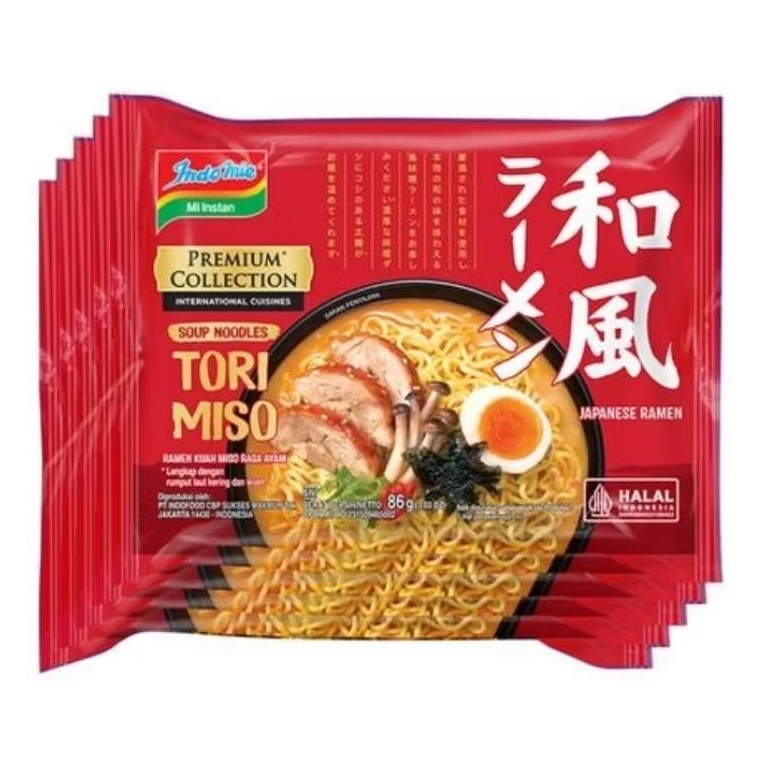 

Paket 5 Pcs - Indomie Premium Tori Miso Ramen