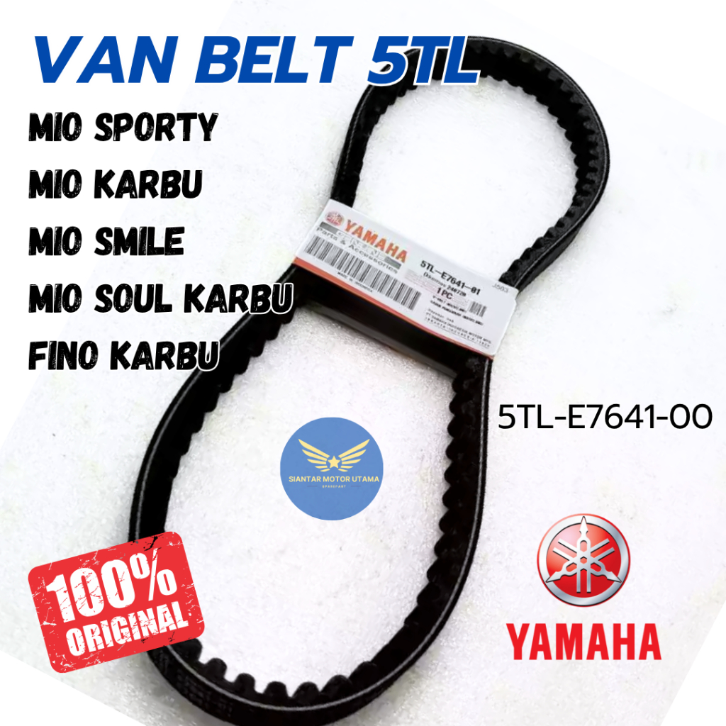5TL-E7641-00 VANBELT VAN BELT VBELT 5TL ORIGINAL YAMAHA MIO, FINO