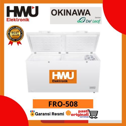PROMO>>>OKINAWA FRO508 CHEST FREEZER / FREEZER BOX 2 PINTU 508 Liter FRO-508