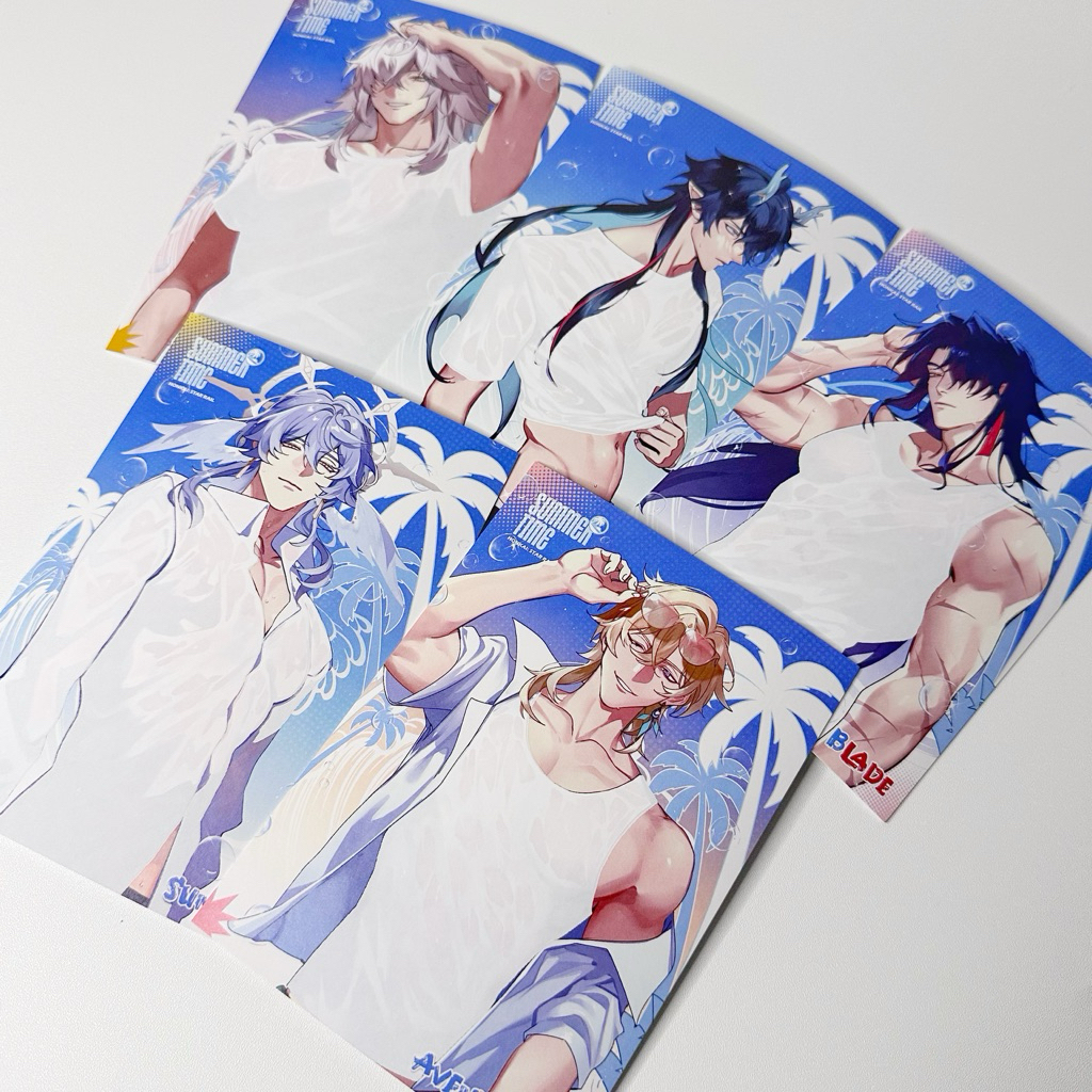 

[HSR Fanmerch] Summer Time: Water Sensitive Postcard by Eriimyon