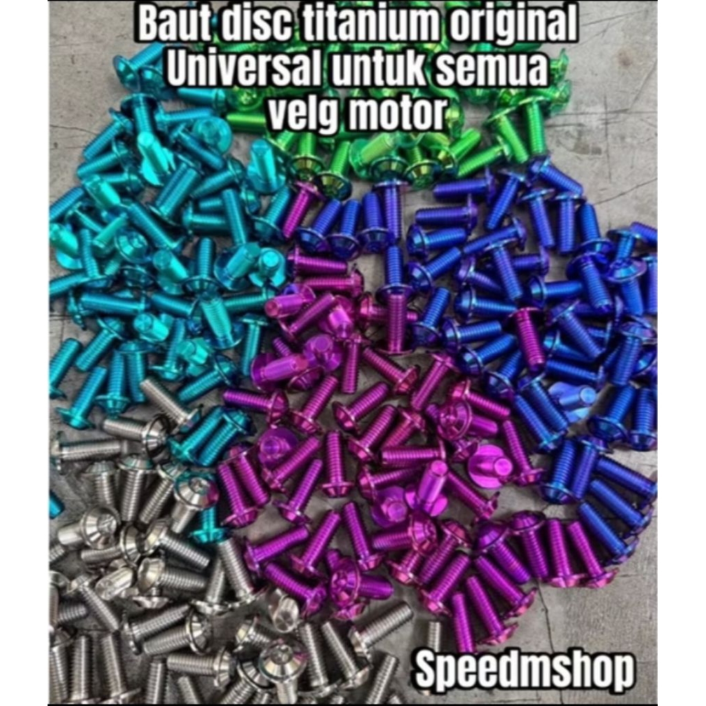 Baut Piringan Baut Cakram Baut Disk Titanium original 8x20 universal Mio beat Vario PCX NMAX dll