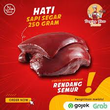 

(PREMIUM) Hati Sapi Lokal Segar FRESH 250 gram