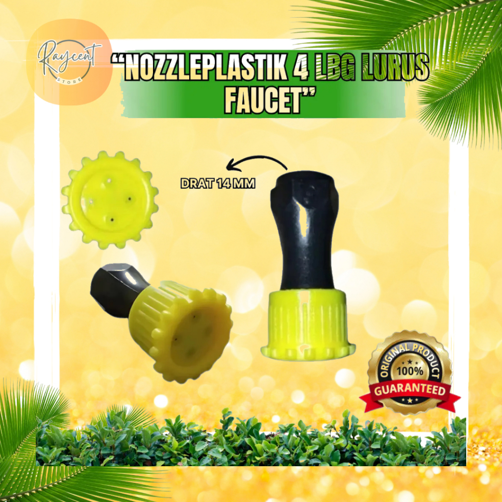 NOZZLE PLASTIK 4 LUBANG LURUS FAUCET(nosel nozel nozzle sprayer 4 lubang)