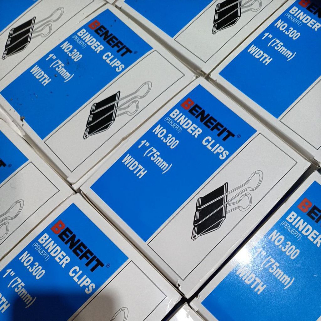 

(1 pak isi 6 )Binder clips No.300 75mm