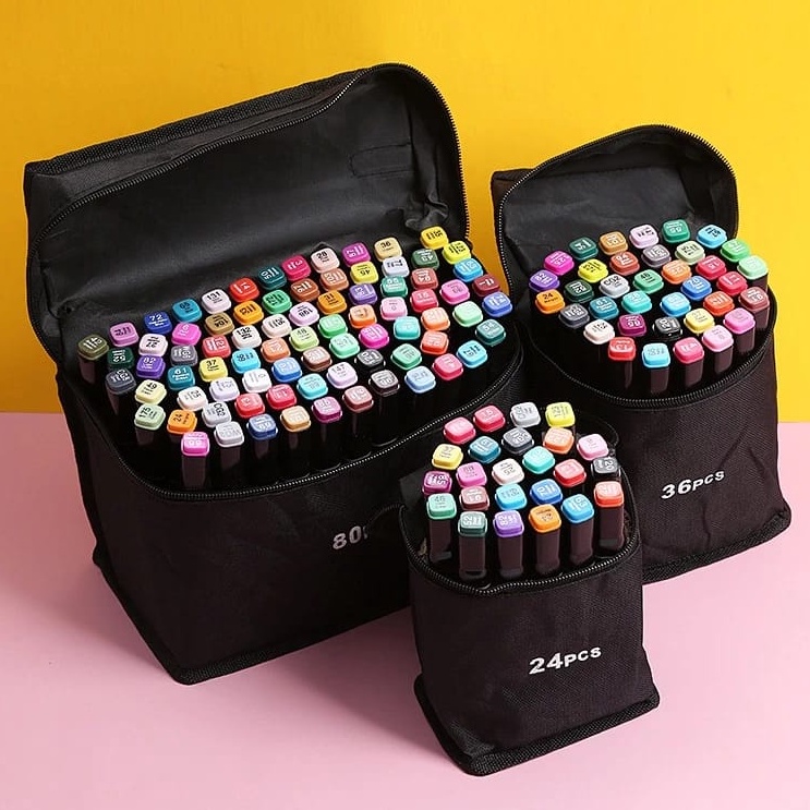 

KODE P35F Mkr Stabilo Spidol Warna Sketsa Umum Dua Sisi Kepala Tulis Luas Dan Halus Double Headed General Touch Marker Pen Animation Set Markers Dual Side Fine Art Brush Twin Market Set 24Pcs 48Pcs 8Pcs All In One Multi Color Pena Pensil