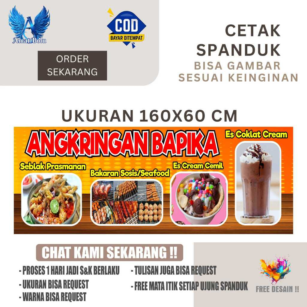 Cetak Spanduk Angkringan costom desain