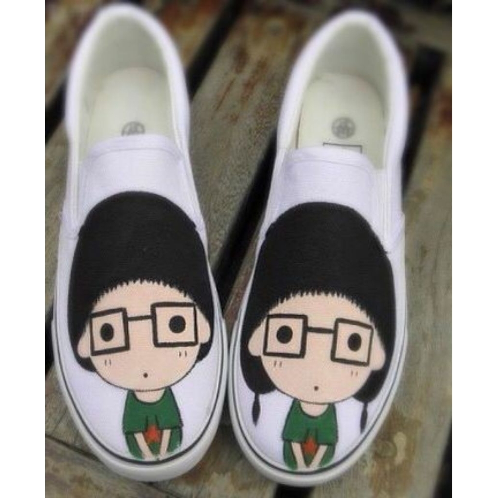 sepatu slip-on/sepatu lukis/sepatu pria/sepatu wanita/sepatu couple/sepatu custom/sepatu anak