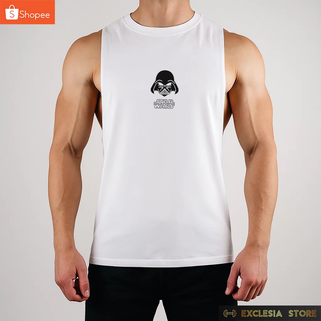 Singlet Lowcut Gym Olahraga Tanktop Pria Sport Running Sleeveless