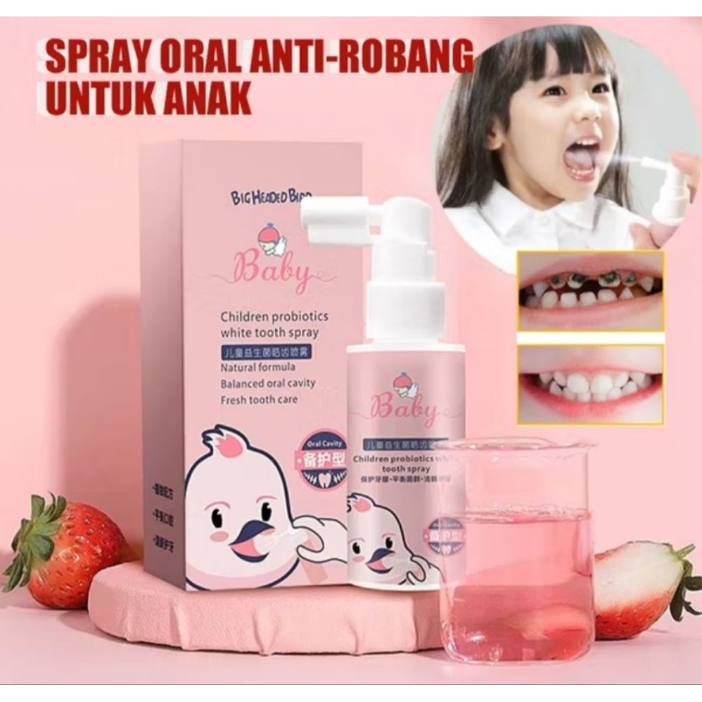 Semprotan mulut Vitamin gigi anak Semprotan mencegah gigi berlubang Semprotan Pembersih Gigi Put...