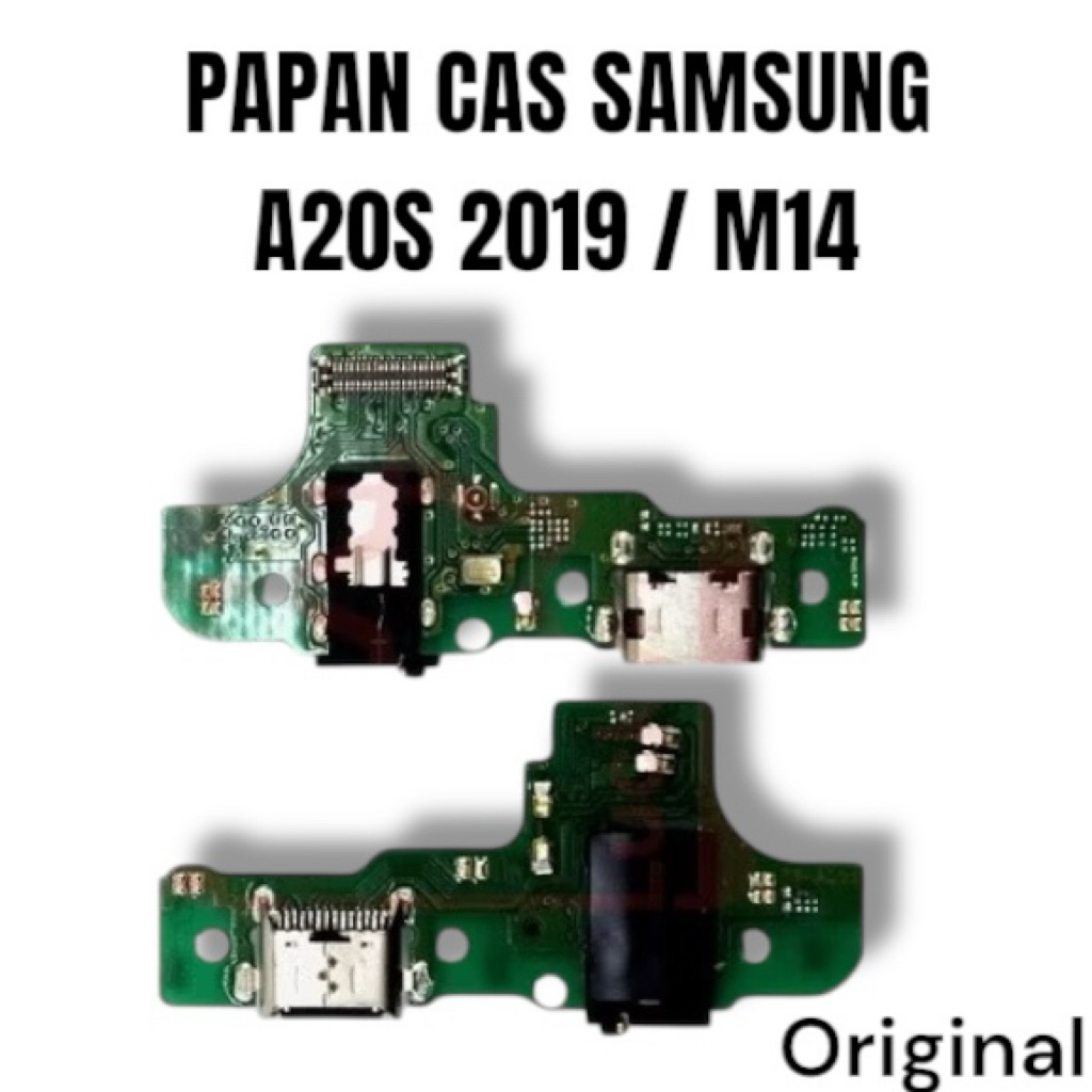 Papan Cas / Konektor Samsung A20S + IC + Kode M14 Big Fleksibel Cas A20S 2019 Ori