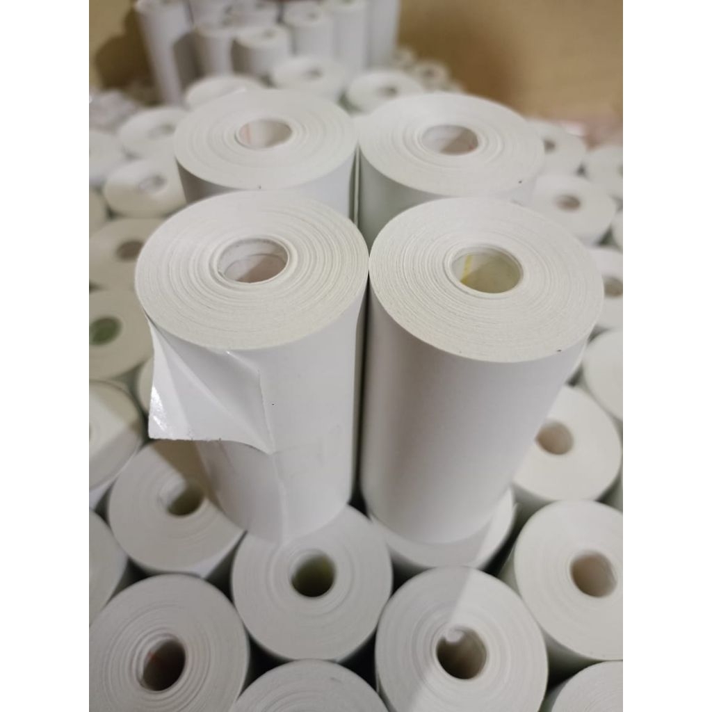 

labbel stiker thermal 77/80mm x40mm 10 meter isi 10 roll thermal stiker