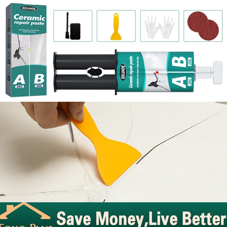 BISA COD  Lem Keramik AB Pecah Pasta Perbaikan Ubin Tahan Air Bak Kamar Mandi Perekat Keramik Lem AB