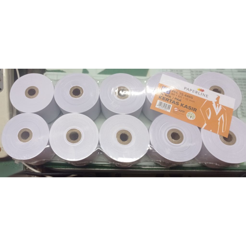 

[ 10 roll ] Kertas kasir PAPERLINE 44mm x 65mm x12mm
