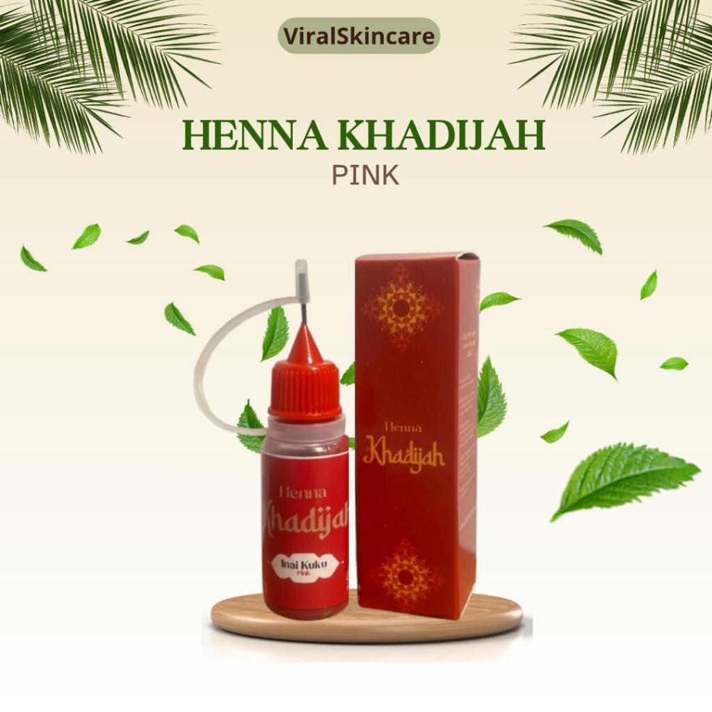 Henna Khadijah Inai Kuku PINK Premium 10ml Sah untuk Sholat
