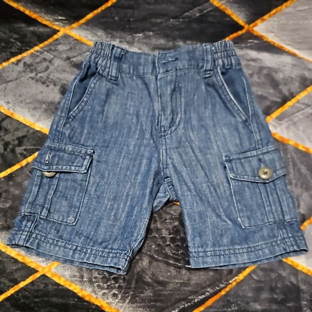 Celana Cargo PL - Jeans Celana Pendek Anak Laki-laki GAP KIDS 3Y Motif Polos Navy