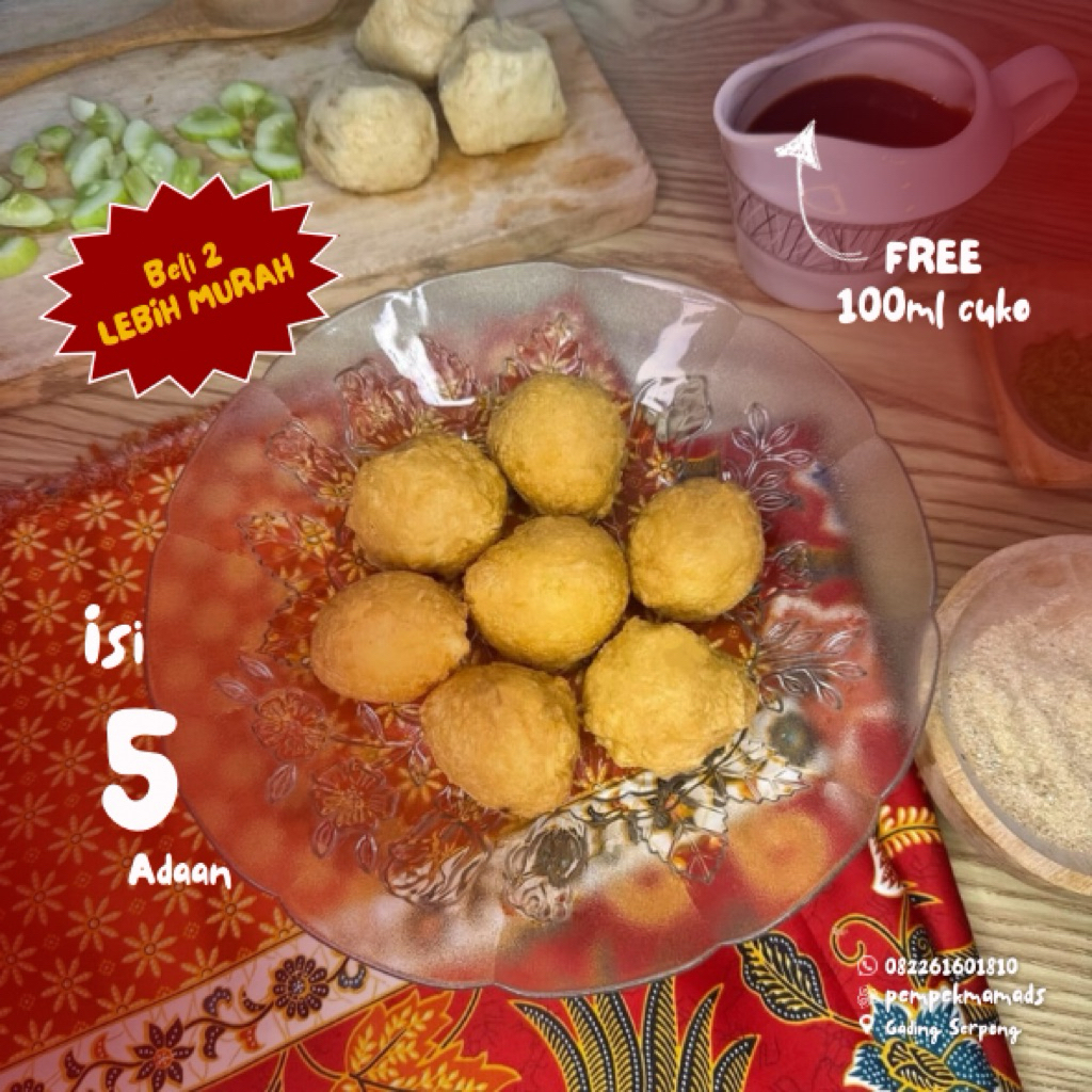 

Pempek Frozen Adaan Paket Isi 5 pcs Premium - Stok Frozen Food Makanan Beku Rumah Homemade Sehat Siap Goreng