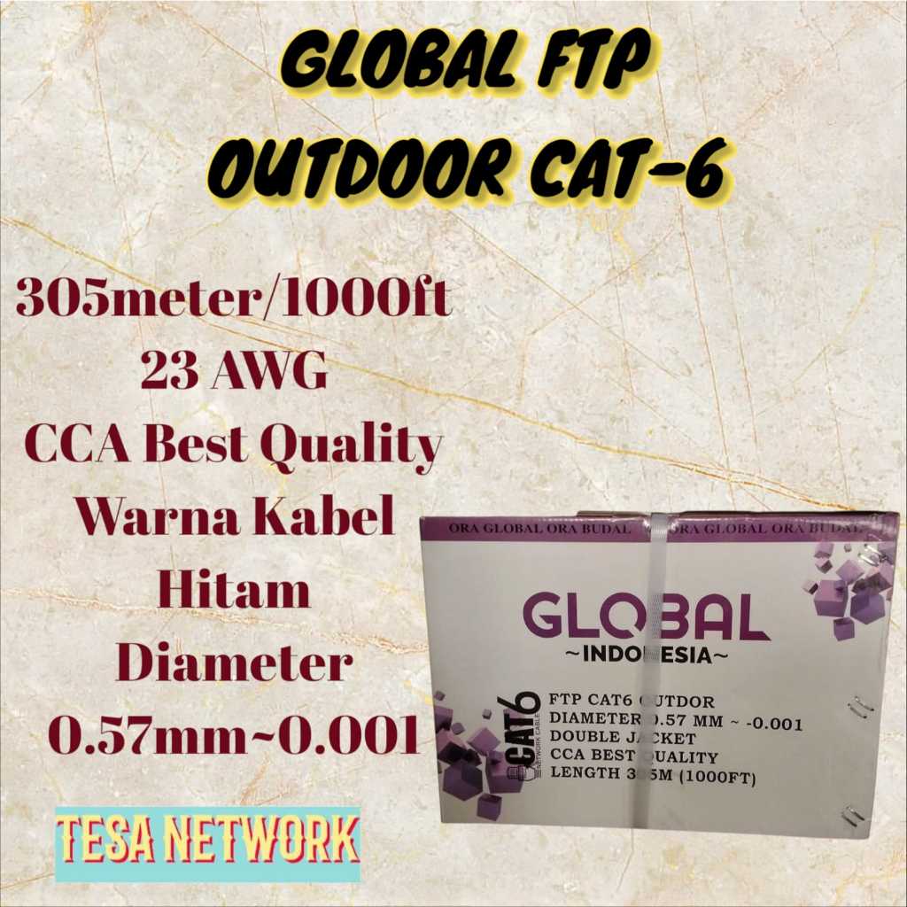 KABEL LAN FTP OUTDOOR GLOBAL CAT5//CAT6