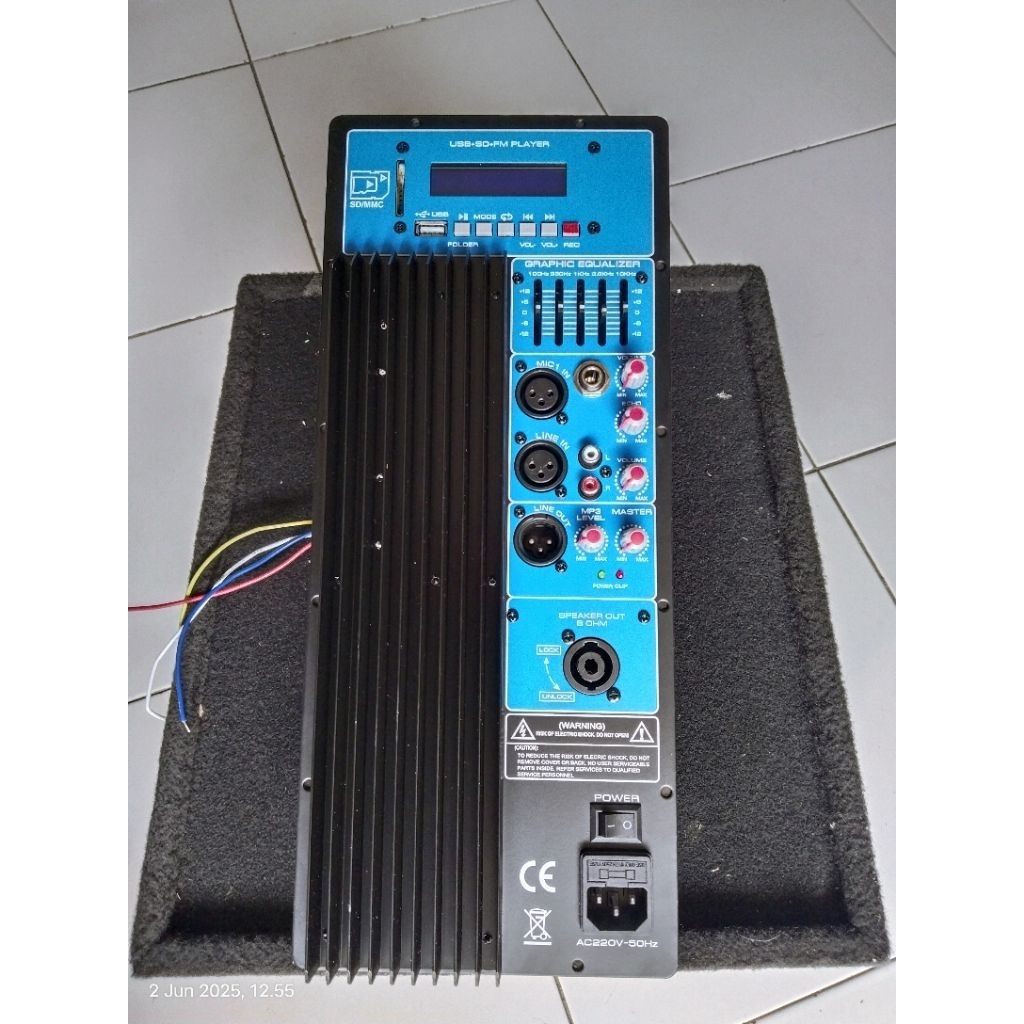 Kit Power Aktif Modul kit aktif speaker 15 inch tweeter bluetooth usb mp3 player