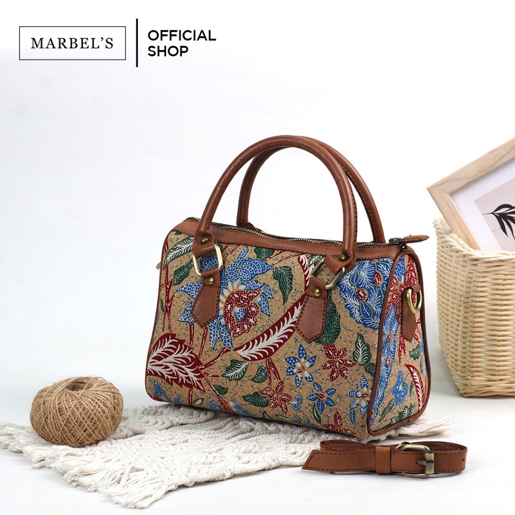 Bellareta Hand Bag - Tas Batik Premium Kombinasi Kulit Sapi | Tas Selempang & Tangan Handmade