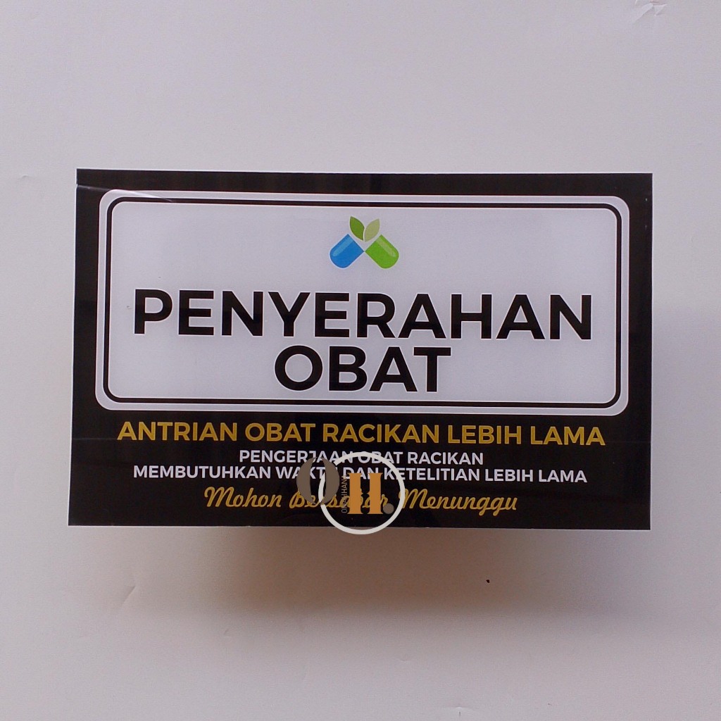 

Akrilik Penyerahan Obat - Nama Ruang, Akrilik Loket Farmasi