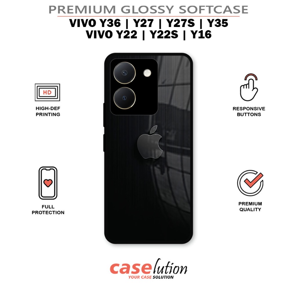 Glossy Softcase For VIVO Y36 | Y35 | Y27 | Y27S | Y22 | Y22S | Y16 4G 5G [Logo Iphone]