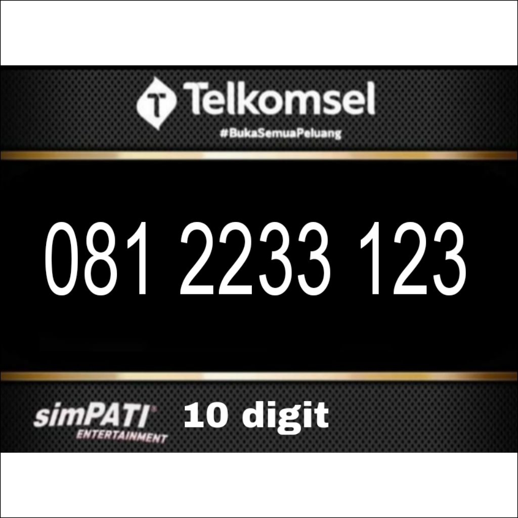 nomor cantik simpati telkomsel 10 digit 81 2233 123