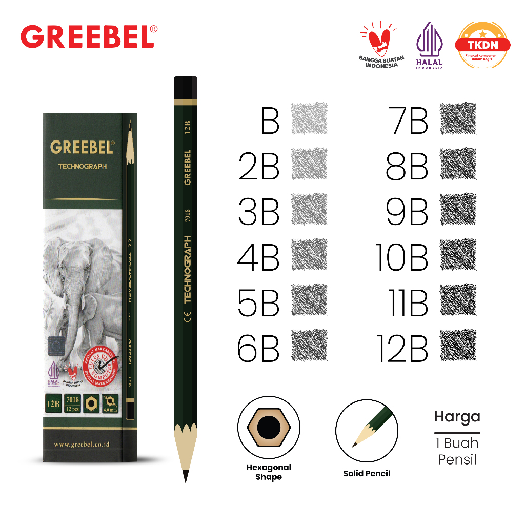 

Pensil Pencil B 2B 3B 4B 5B 6B 7B 8B 9B 10B 11B 12B Greebel Staedtler