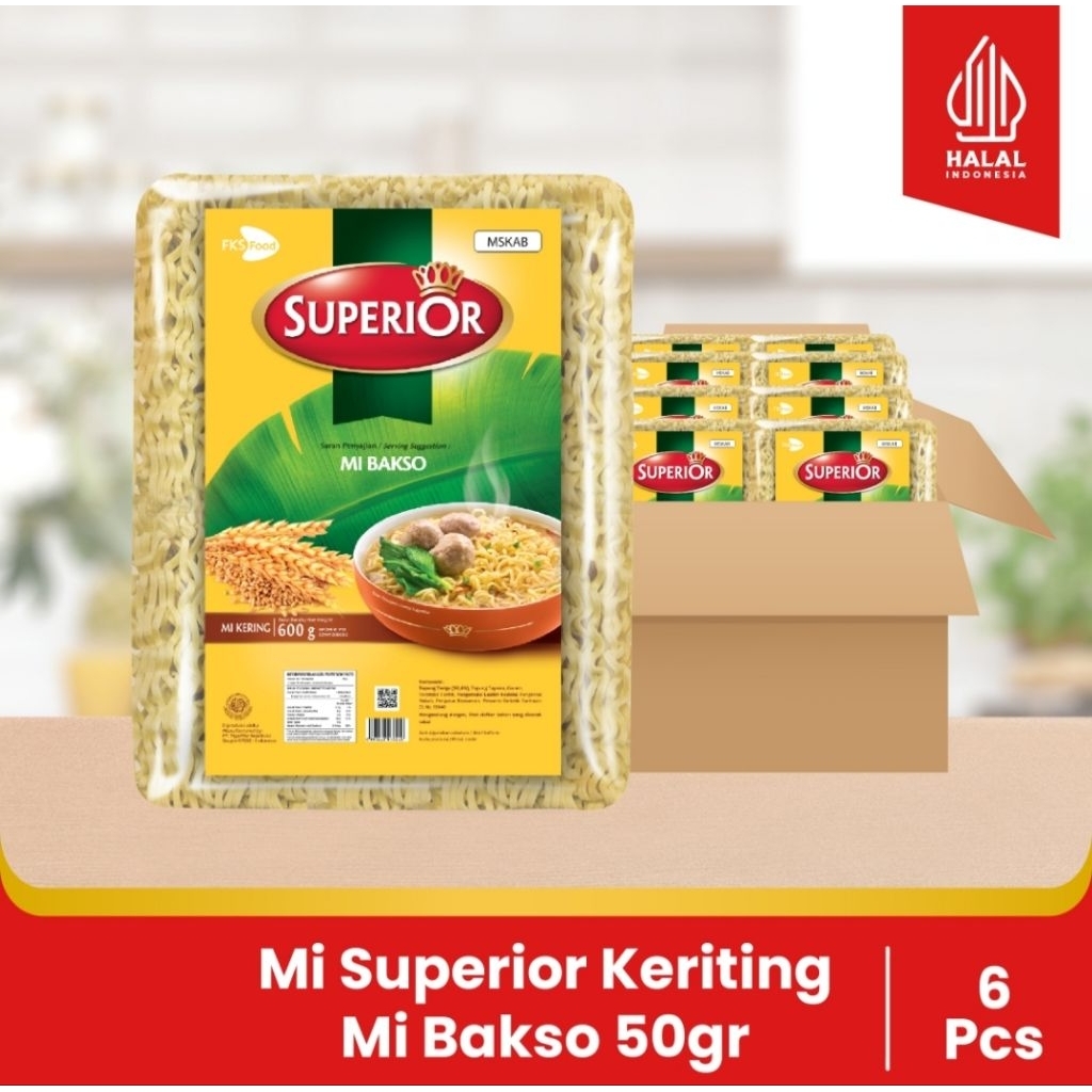 

Mi Superior Keriting - Mi Bakso - 1 Karton - 12 Keping - 50gr