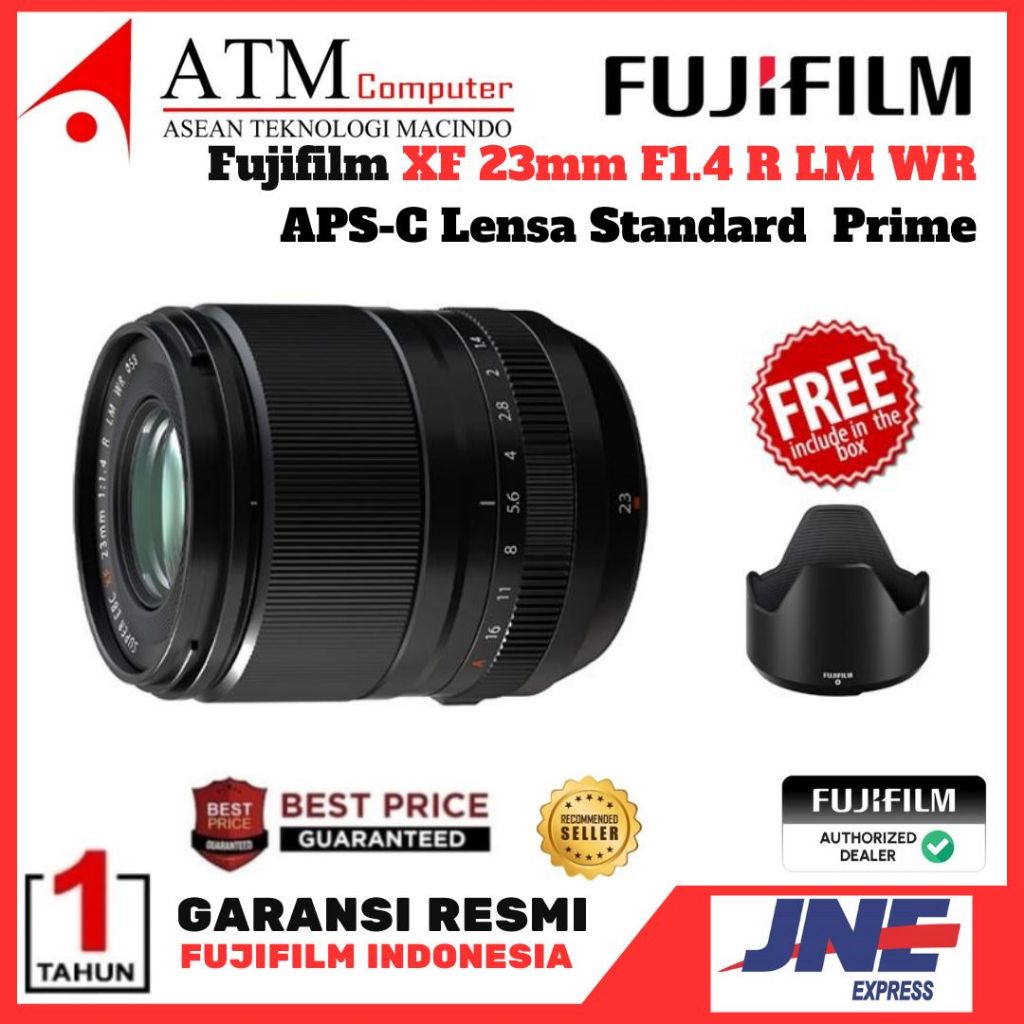 Fujifilm XF 23mm f1.4 R LM WR Fuji Fujinon XF23mm f/1.4 XF 23 mm Garansi Resmi