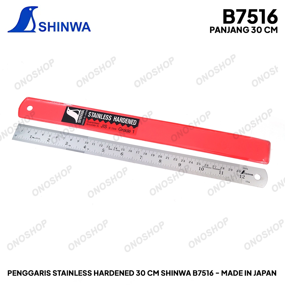 

Penggaris Stainless Steel 30 cm - Sinhwa - Made in Japan