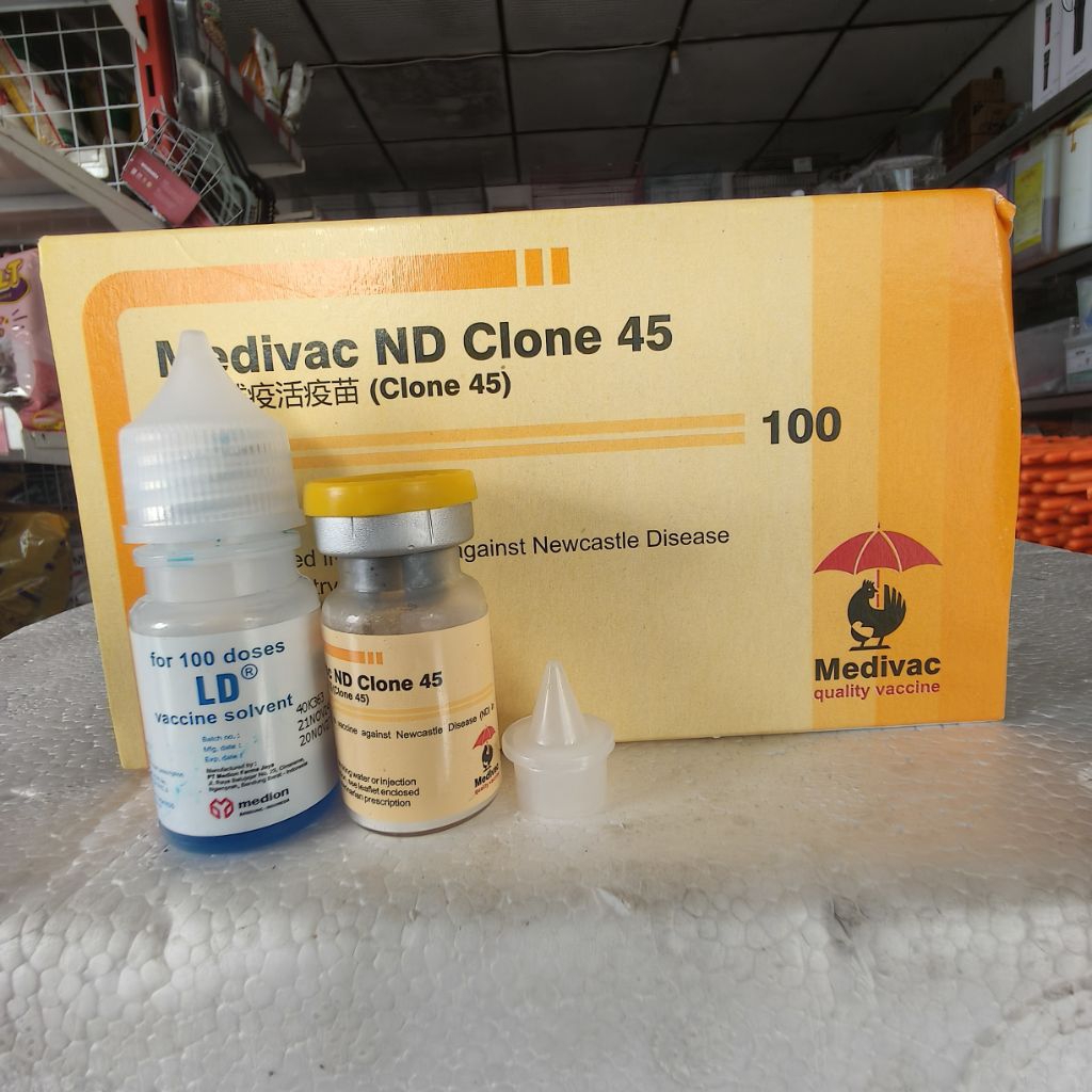 Vaksin ND Clone 45 (Dosis 100 Ekor) Vaksin Ayam Lanjutan Mencegah Tetelo Dan Aratan