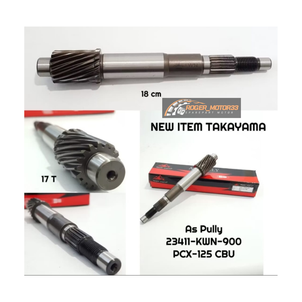 AS PULLY PULY POLY PCX 125 CBU 23411-KWN-900 MERK TAKAYAMA