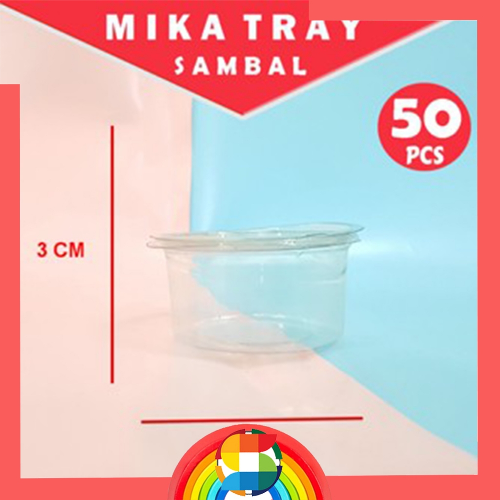 ( ISI 50 PCS ) Mika Cup Sambal 60 ML / Mika Cup Sambal / Cup Mika Sambal Saos