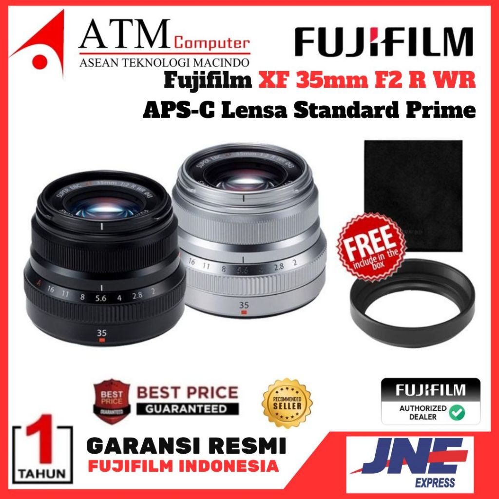 Fujifilm XF 35mm f2 R WR Fuji XF35mm f/2 Fujinon Lens Garansi Resmi