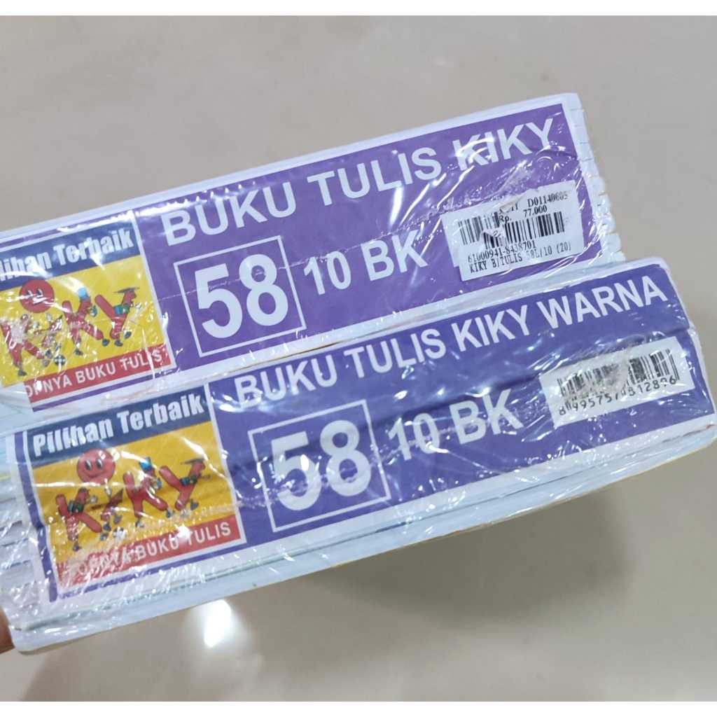 

NYBEBY26 PROMO BUKU TULIS KIKY 58 LEMBAR MOTIF RANDOM ( 1 PAK / BUKU )
